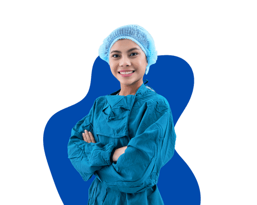 Smiling hispanic ICU nurse