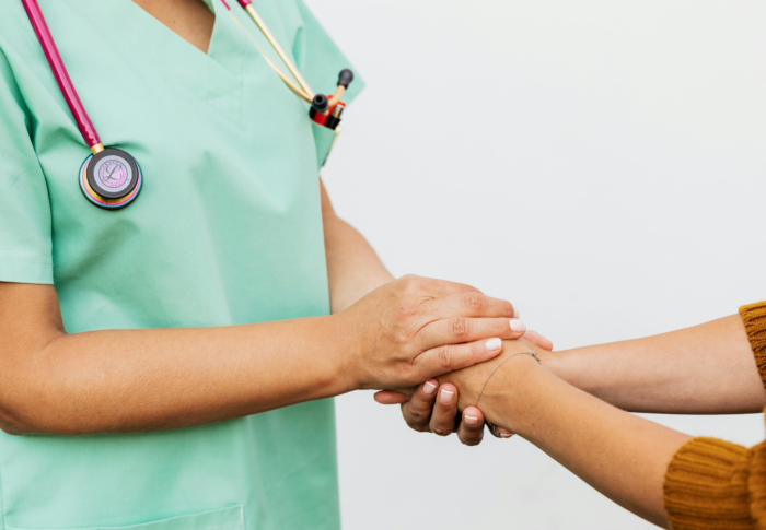 Portrait of a pair of travel nurses talking and smiling